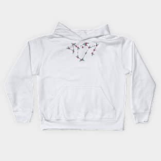 Phoenix Constellation Roses and Hearts Doodle Kids Hoodie